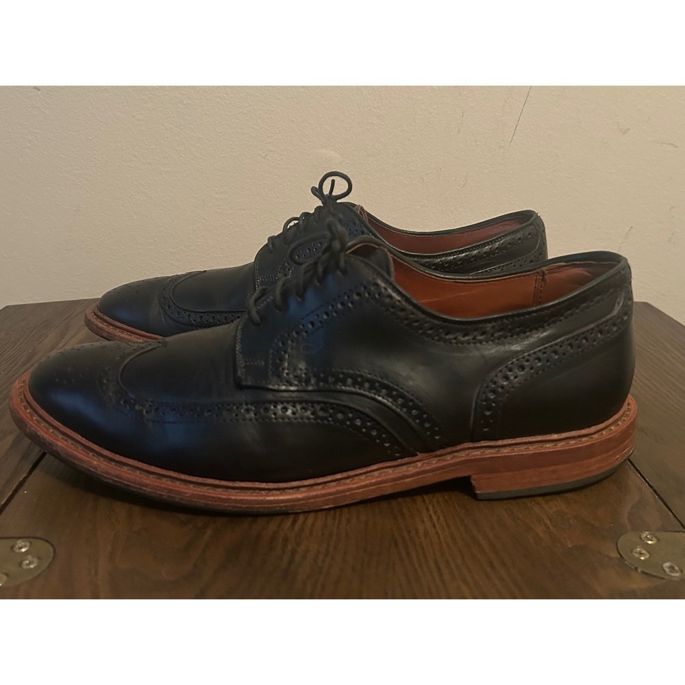 Allen Edmonds Alumnus Men's Black Leather Wingtip Oxford Dress shoes Size 10.5D